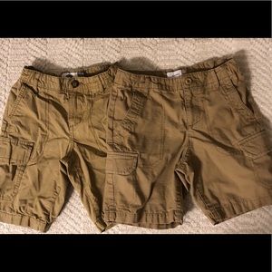 3/$18 2 Pairs Boys Khaki Cargo Shorts